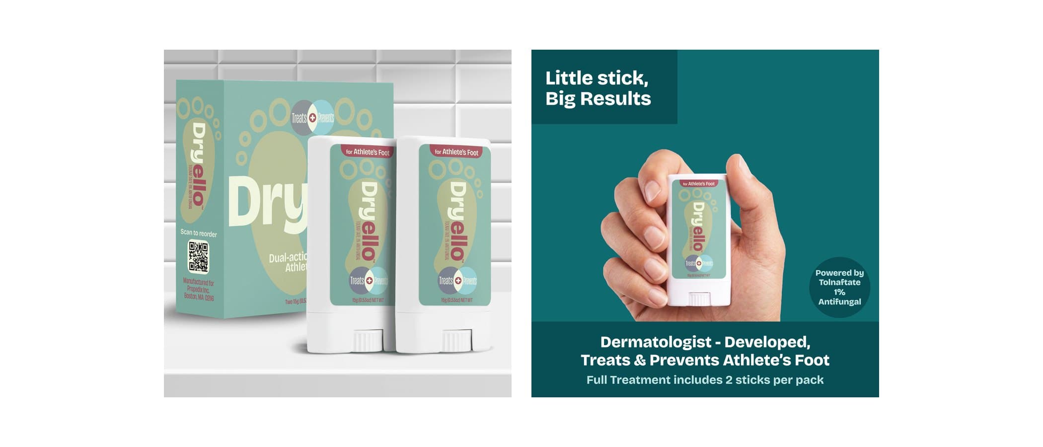 Dryello Athlete's Foot Treatment Stick, official product photo
