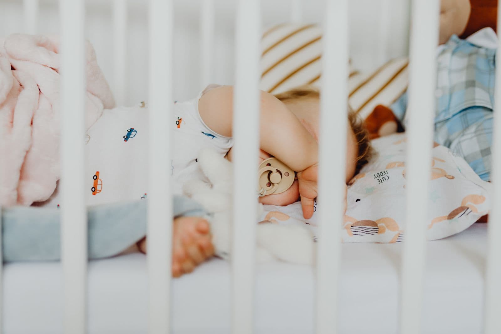 A baby with a pacifier