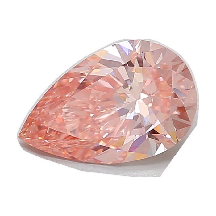 3.08 Carat Fancy Vivid Pink Pear Lab-Grown Diamond, VS2, IGI Certified, still frame from the stone's own 360° video, Carat Confidential product photo