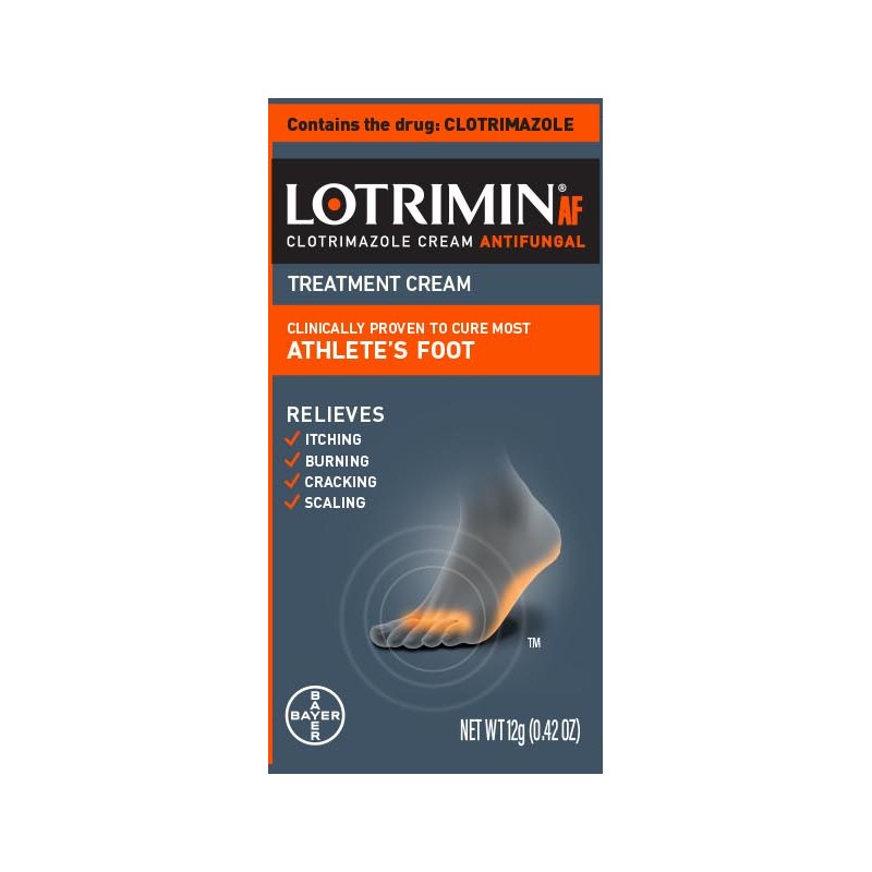 Lotrimin AF Athlete's Foot Cream carton, from the product's DailyMed label